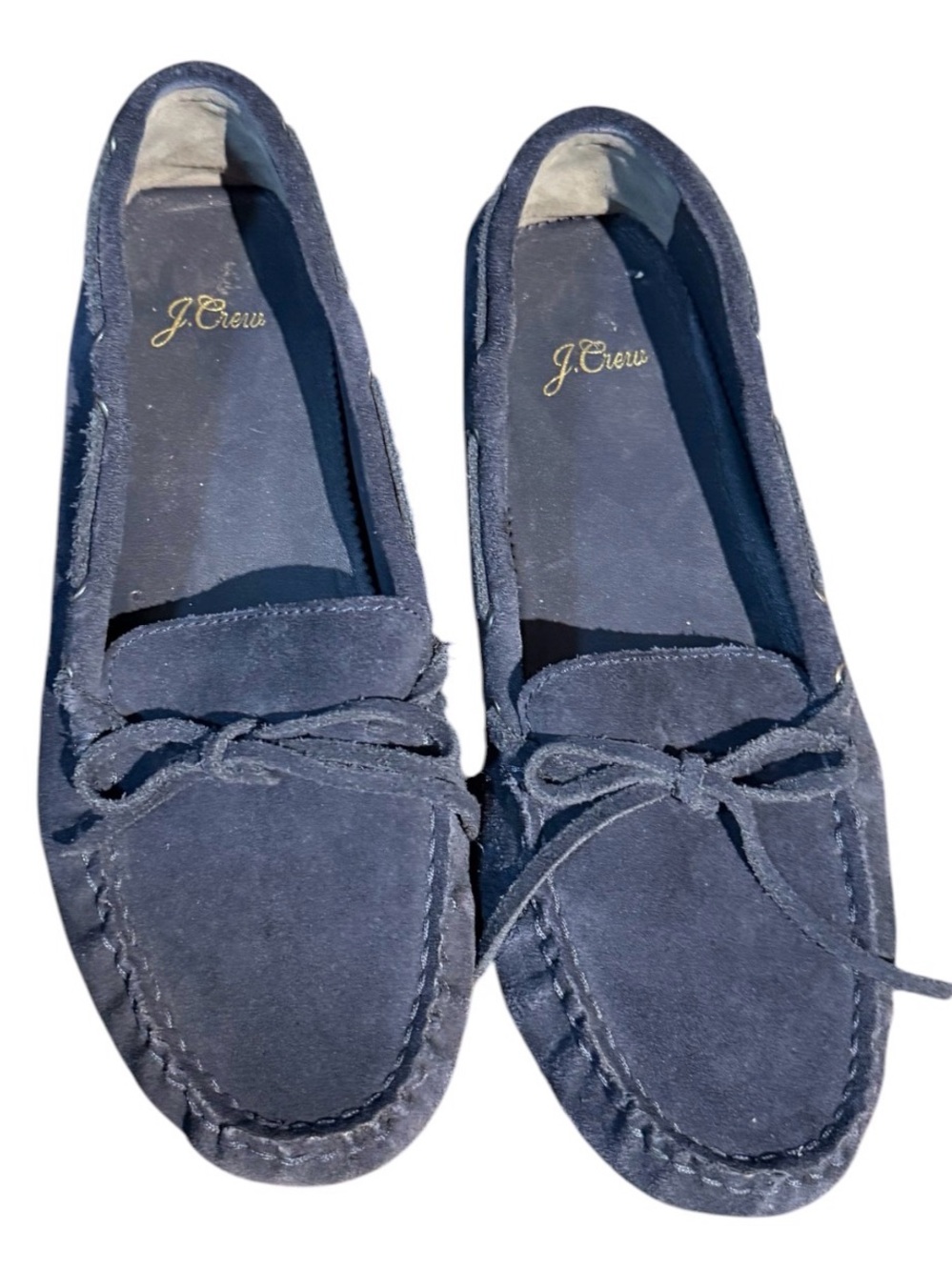J. Crew Navy Suede Moccasin Loafers